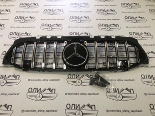 Решетка радиатора Mercedes A class w177 GT хром, новая реплика 